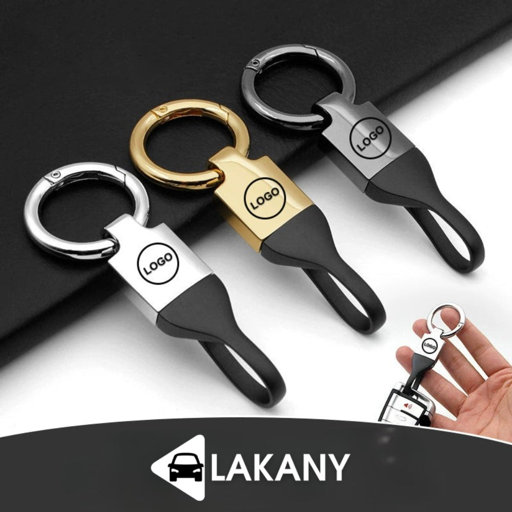 Premium Leather Car Keychain with Logo
