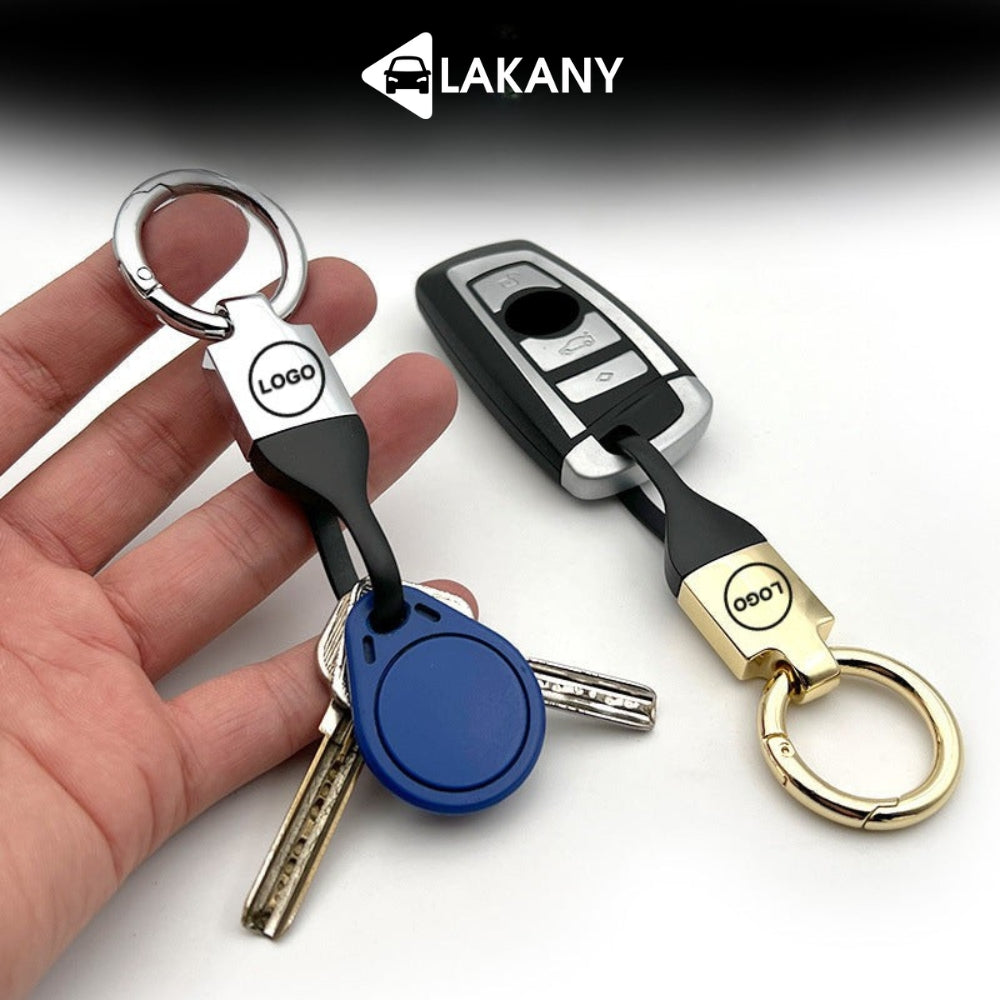 Premium Leather Car Keychain with Logo